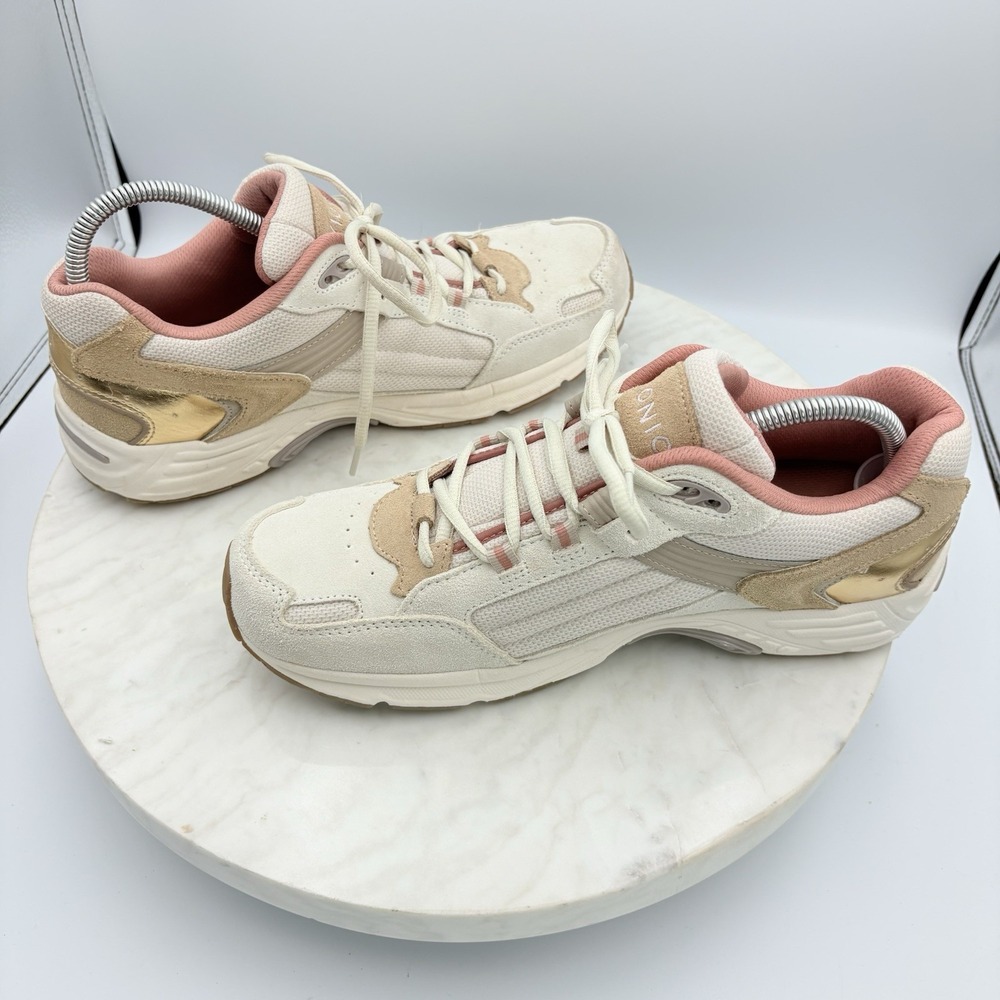 Womens Vionic 23Walk 2.0 Cream/sand Suede Walking Shoes Sneakers Size 12 Support - Picture 8 of 11